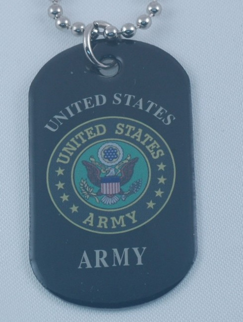 Army Dog Tag Personalized on back